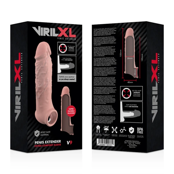 Virilxl Penis Extension Sleeve made of Liquid Silicone V9