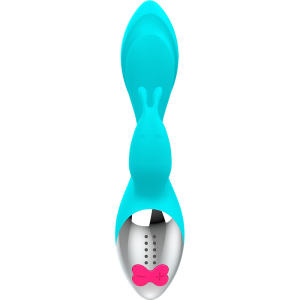Happy Loky Konijnenvibrator Miki met twee motoren, siliconen, turkoois Happy Loky Konijnenvibrator Miki met twee motoren, siliconen, turkoois - Afbeelding 4