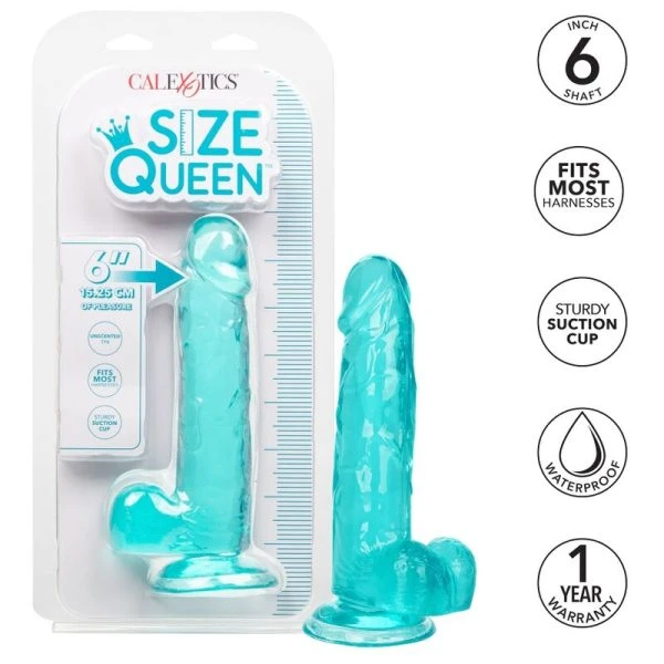 Calexotics Dildo Size Queen Blauw 15,3 cm Calexotics Dildo Size Queen Blauw 15,3 cm