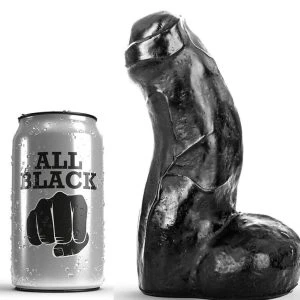 All Black Realistic Silicone Dildo black