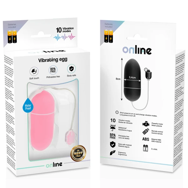 Online Vibrations-Ei wasserdicht mit 10 Modi rosa