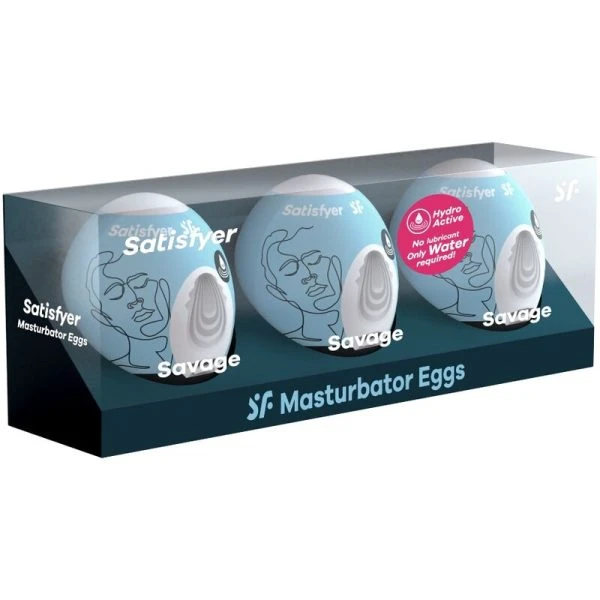 Satisfyer Savage Masturbator-eieren 3-delige set