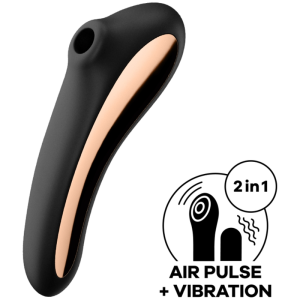 Satisfyer Dual Kiss Air Pulse Vibrator met drukgolven en vibratie Satisfyer Dual Kiss Air Pulse Vibrator met drukgolven en vibratie - Afbeelding 2
