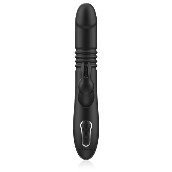 Black&silver Kenji Rabbit Vibrator met Up & Down en Watchme-afstandsbediening Black&silver Kenji Rabbit Vibrator met Up & Down en Watchme-afstandsbediening