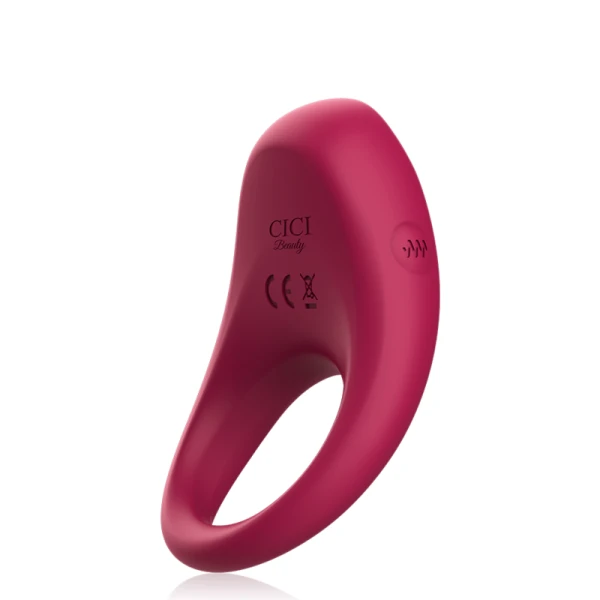 Cici Beauty Trillende siliconen penisring met clitorisstimulator Cici Beauty Trillende siliconen penisring met clitorisstimulator