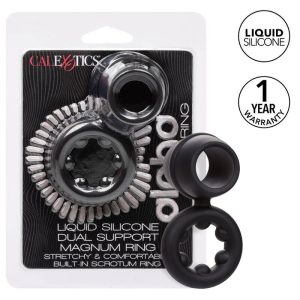 Calexotics Alpha Dual Magnum Ring Penisring van siliconen Zwart Calexotics Alpha Dual Magnum Ring Penisring van siliconen Zwart - Afbeelding 2
