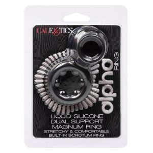Calexotics Alpha Dual Magnum Ring Penisring van siliconen Zwart Calexotics Alpha Dual Magnum Ring Penisring van siliconen Zwart - Afbeelding 11
