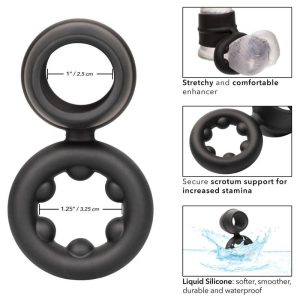 Calexotics Alpha Dual Magnum Ring Penisring van siliconen Zwart Calexotics Alpha Dual Magnum Ring Penisring van siliconen Zwart - Afbeelding 3