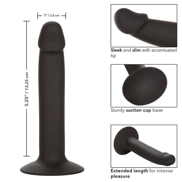 Calexotics Silikon-Analplug Slim Anal Stud mit Saugnapf