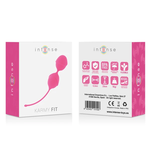 Intense Karmy FIT Kegel liefdesbollen van siliconen Fuchsia