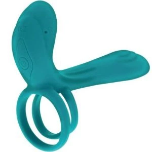 Xocoon Vibrator Ring for Couples with Clitoral Stimulation Green