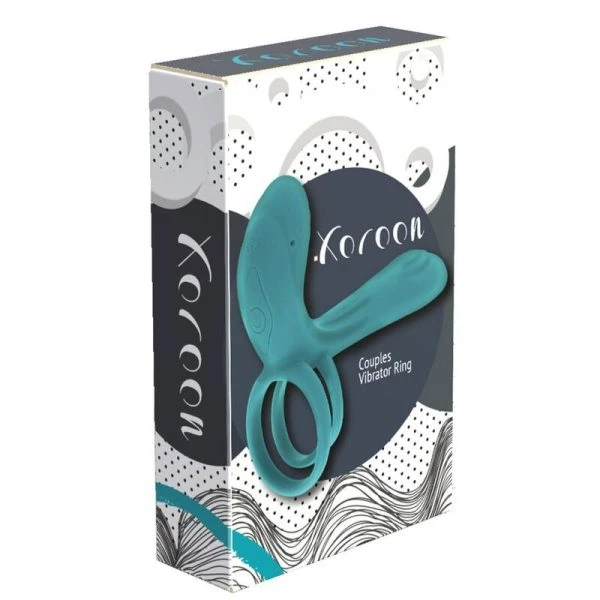 Xocoon Vibrator Ring for Couples with Clitoral Stimulation Green