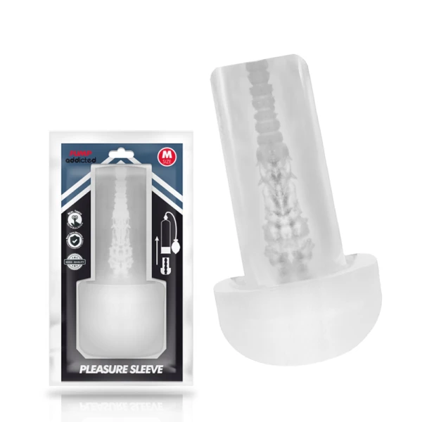 Pump Addicted Masturbator-Sleeve Mastabador maat M transparant