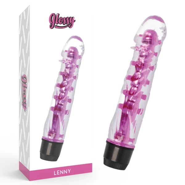 Glossy Lenny Vibrator Roze – Ergonomische Jelly-vibrator