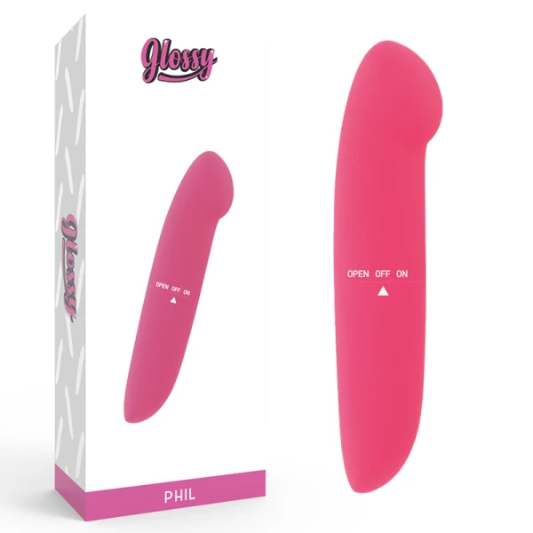 Glossy Phil Vibrator Rosa – Mini-vibrator voor onderweg