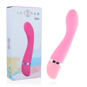 Intense Leo Vibrator met 30 standen en clitorisstimulatie, roze siliconen