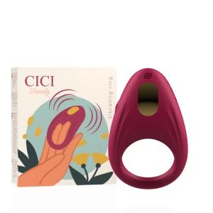 Cici Beauty Trillende siliconen penisring met clitorisstimulator