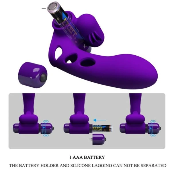 Pretty Love Orlando Purple Vibrator Vingerhoes, Paars