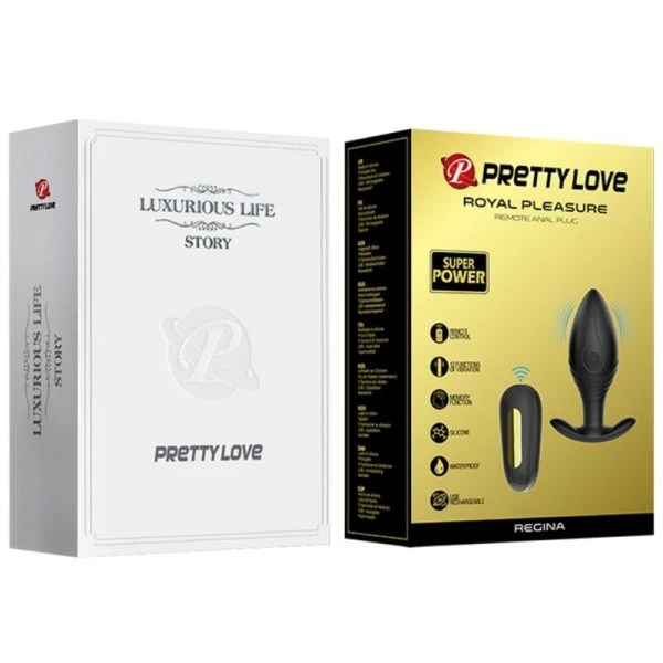 Pretty Love Anaalplug Regina met afstandsbediening en 12 vibratiefuncties Zwart Pretty Love Anaalplug Regina met afstandsbediening en 12 vibratiefuncties Zwart