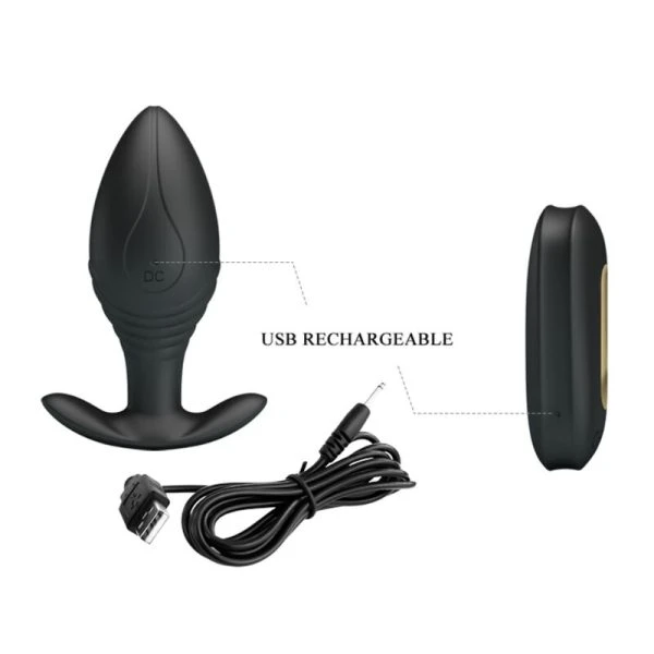 Pretty Love Anaalplug Regina met afstandsbediening en 12 vibratiefuncties Zwart Pretty Love Anaalplug Regina met afstandsbediening en 12 vibratiefuncties Zwart