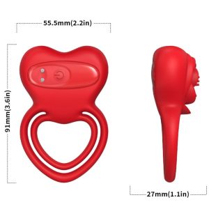 Armony Ringvibrator Hart Rood met 9 Trillingsstanden Armony Ringvibrator Hart Rood met 9 Trillingsstanden - Afbeelding 3