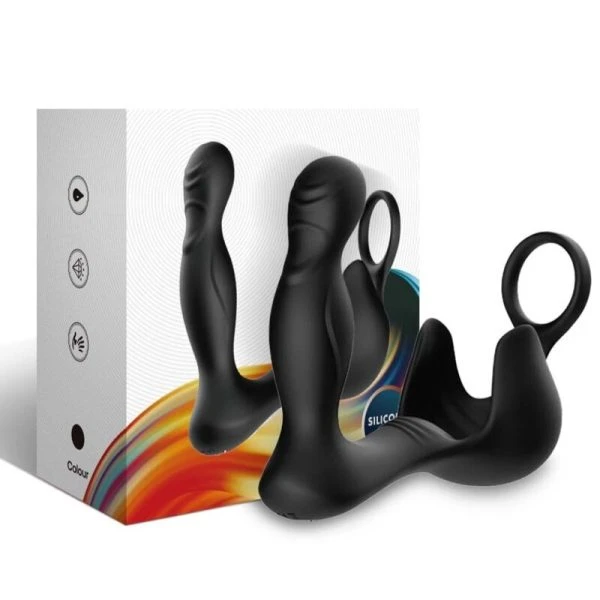 Armony Surround Vibrator Anale stimulator met testikelring en afstandsbediening Zwart