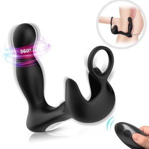 Armony Surround Vibrator Anale stimulator met testikelring en afstandsbediening Zwart Armony Surround Vibrator Anale stimulator met testikelring en afstandsbediening Zwart - Afbeelding 1