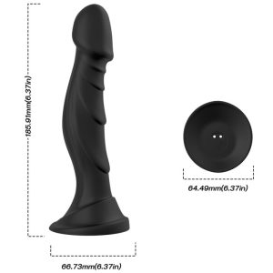 Armony Dildo-Vibrator met anaalplug en afstandsbediening, zwart Armony Dildo-Vibrator met anaalplug en afstandsbediening, zwart - Afbeelding 1