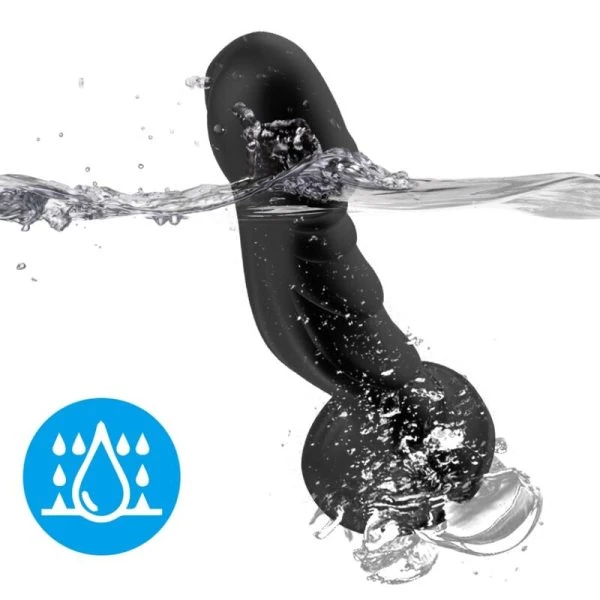 Armony Dildo-Vibrator met anaalplug en afstandsbediening, zwart