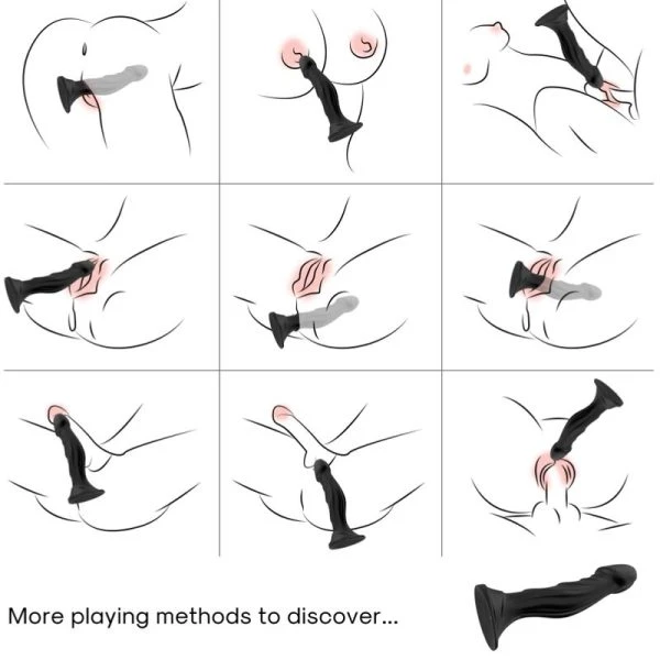 Armony Dildo-Vibrator met anaalplug en afstandsbediening, zwart