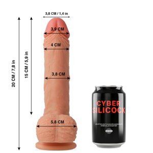 Cyber Silicock Freeman Siliconen Dildo met Zuignap, 20 cm Cyber Silicock Freeman Siliconen Dildo met Zuignap, 20 cm - Afbeelding 2