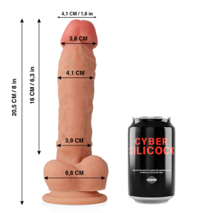 Cyber Silicock Siliconen Dildo met Zuignap 20,5 cm Totale Lengte Cyber Silicock Siliconen Dildo met Zuignap 20,5 cm Totale Lengte - Afbeelding 2