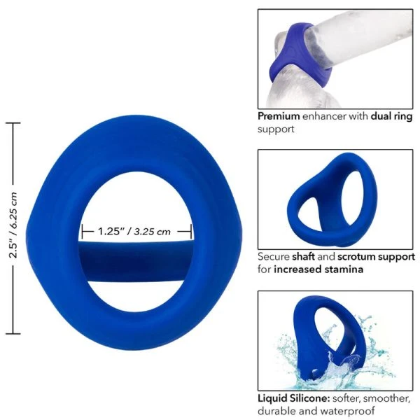 Calexotics Admiral Cock Ball Dual Ring Penisring van siliconen