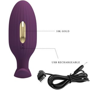Pretty Love App-gestuurde Anaalplug Jefferson met E-Stim Paars Pretty Love App-gestuurde Anaalplug Jefferson met E-Stim Paars - Afbeelding 7