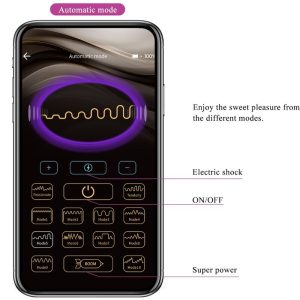 Pretty Love App-gestuurde Anaalplug Jefferson met E-Stim Paars Pretty Love App-gestuurde Anaalplug Jefferson met E-Stim Paars - Afbeelding 14