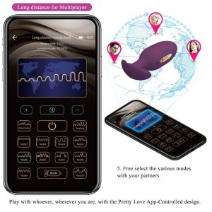 Pretty Love App-gestuurde Anaalplug Jefferson met E-Stim Paars Pretty Love App-gestuurde Anaalplug Jefferson met E-Stim Paars - Afbeelding 17