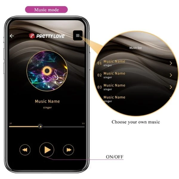 Pretty Love App-gestuurde Anaalplug Jefferson met E-Stim Paars