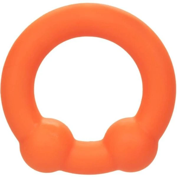 Calexotics Alpha Dual Ball Ring Penisring van siliconen oranje