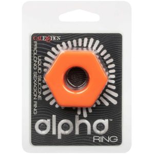 Calexotics Alpha Prolong Sexagon Ring van siliconen, oranje Calexotics Alpha Prolong Sexagon Ring van siliconen, oranje - Afbeelding 2