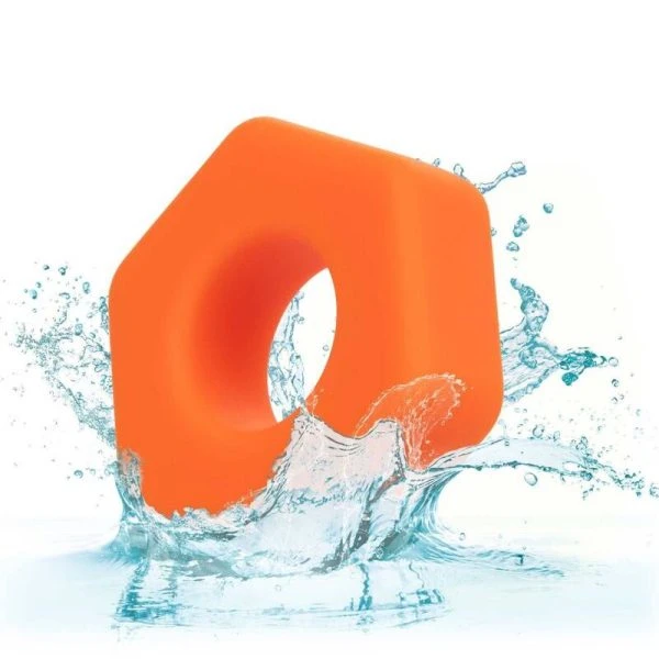Calexotics Alpha Prolong Sexagon Ring van siliconen, oranje Calexotics Alpha Prolong Sexagon Ring van siliconen, oranje