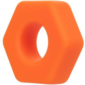 Calexotics Alpha Prolong Sexagon Ring van siliconen, oranje Calexotics Alpha Prolong Sexagon Ring van siliconen, oranje - Afbeelding 4