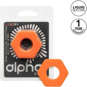 Calexotics Alpha Prolong Sexagon Ring aus Silikon, orange
