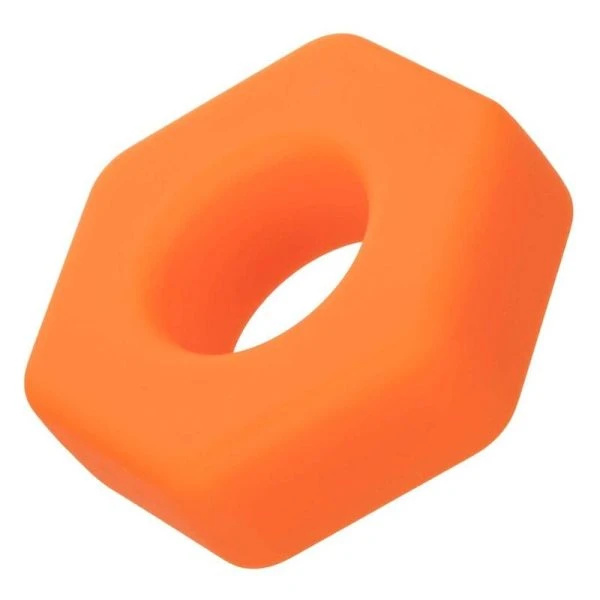 Calexotics Alpha Prolong Sexagon Ring van siliconen, oranje Calexotics Alpha Prolong Sexagon Ring van siliconen, oranje