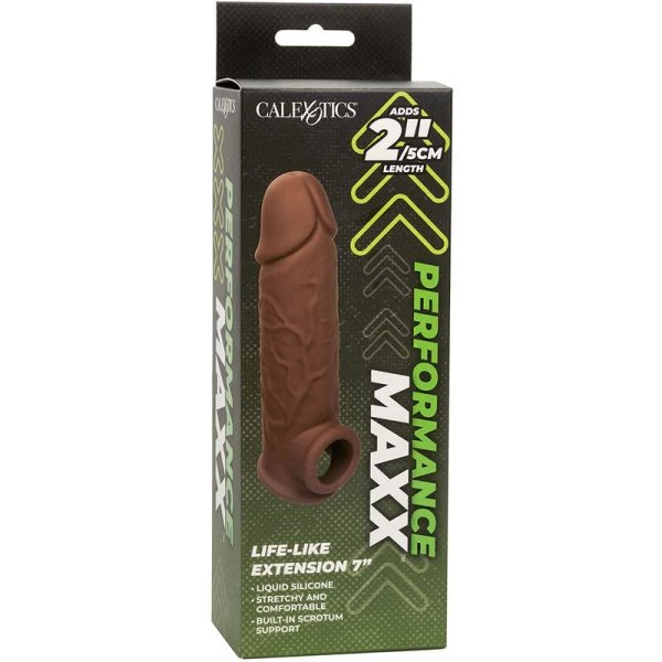 Calexotics Performance Maxx Penisverlenger met testikelband, bruin