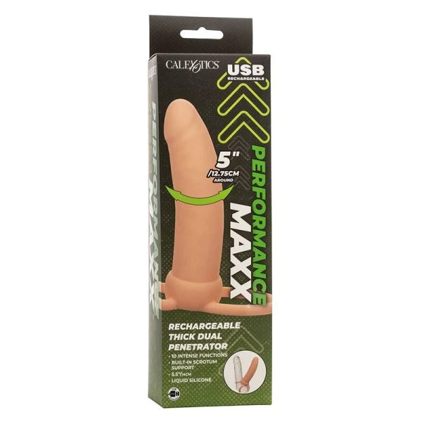 Calexotics Maxx Thick Dual Penetrator Dildo mit Vibration, 12,75 cm Umfang Calexotics Maxx Thick Dual Penetrator Dildo mit Vibration, 12,75 cm Umfang