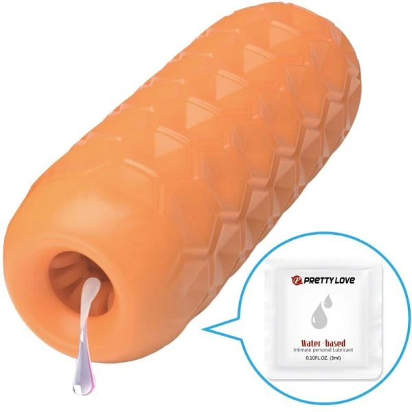 Pretty Love Twin Balls Masturbator met innerlijke ballen oranje