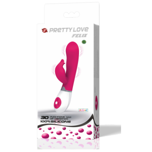 Pretty Love Flirtation Vibrator met Clitoris-Stimulator, 21 cm, lila/wit Pretty Love Flirtation Vibrator met Clitoris-Stimulator, 21 cm, lila/wit - Afbeelding 1