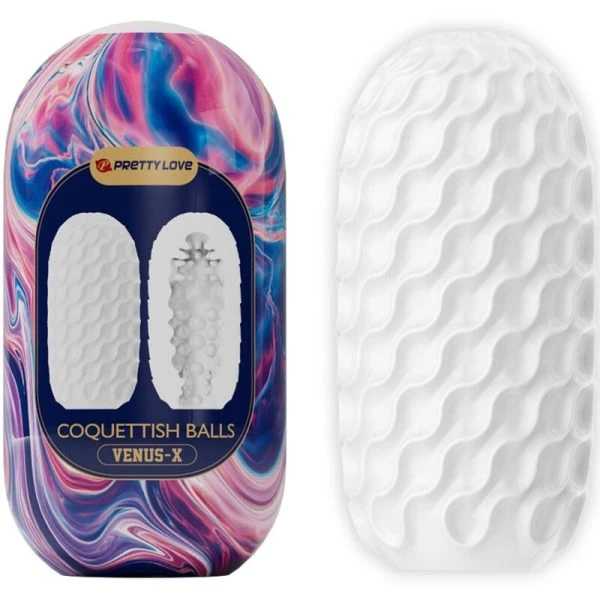 Pretty Love Venus X Masturbator met drie tunnels van TPR, wit