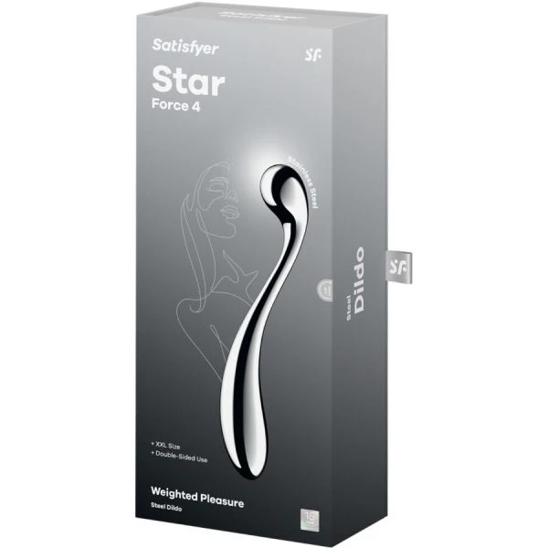 Satisfyer Star Force 4 RVS-dubbele dildo met bolvorm Satisfyer Star Force 4 RVS-dubbele dildo met bolvorm