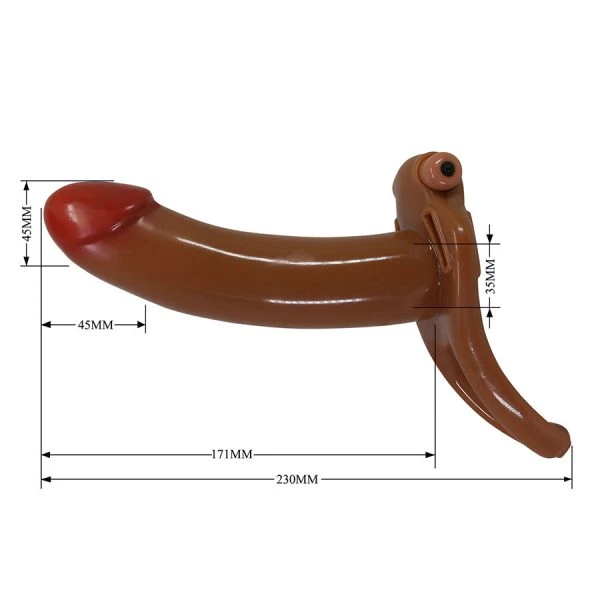 Pretty Love Bradden Vibrating Strap-on Hohl-Dildo mit Vibration